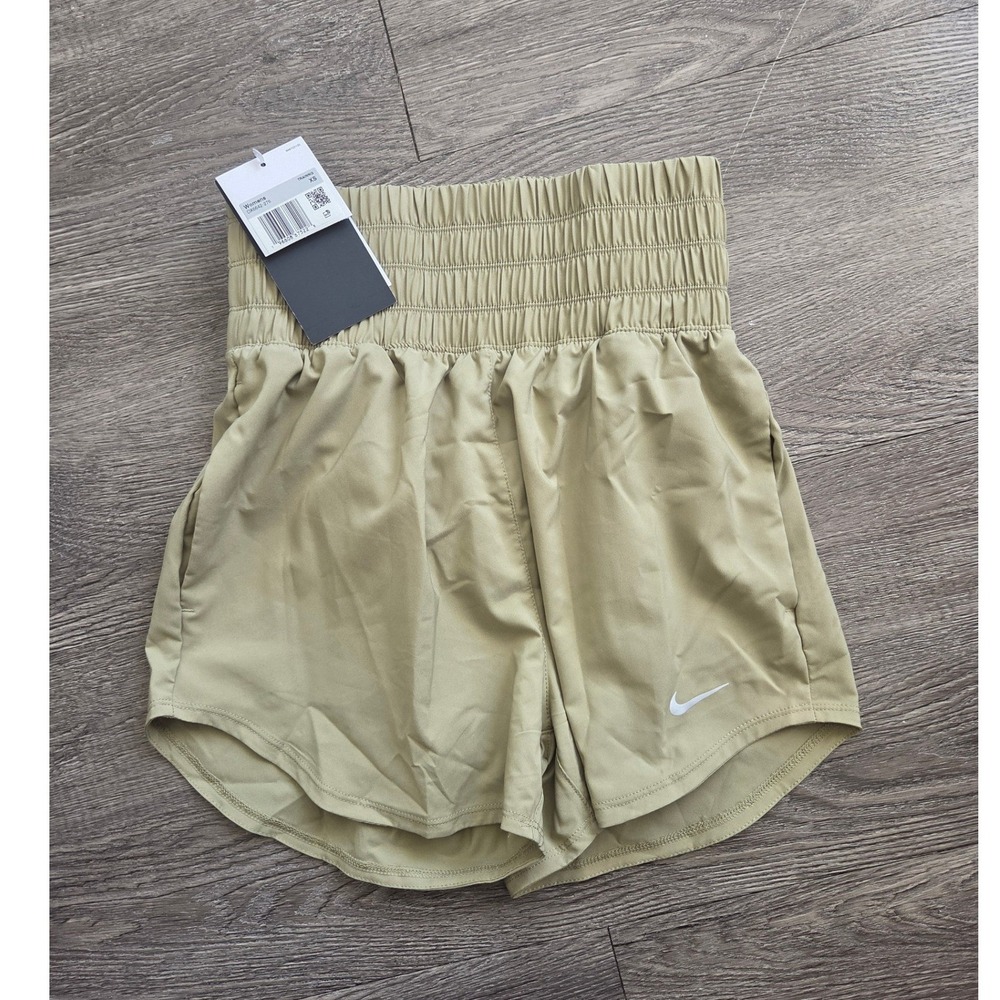 Nike Training Shorts Womens XS Olive Green NWT Dri-FIT High Waisted DX6642-276
